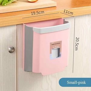 Hanging Kitchen Trash Bin Foldable Cabinet Door Waste Basket Space Saving Kitchen Garbage Holder
