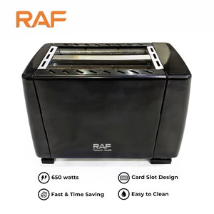 RAF 2 Slice Toaster 650W – Fast Double-Sided Bread Toaster